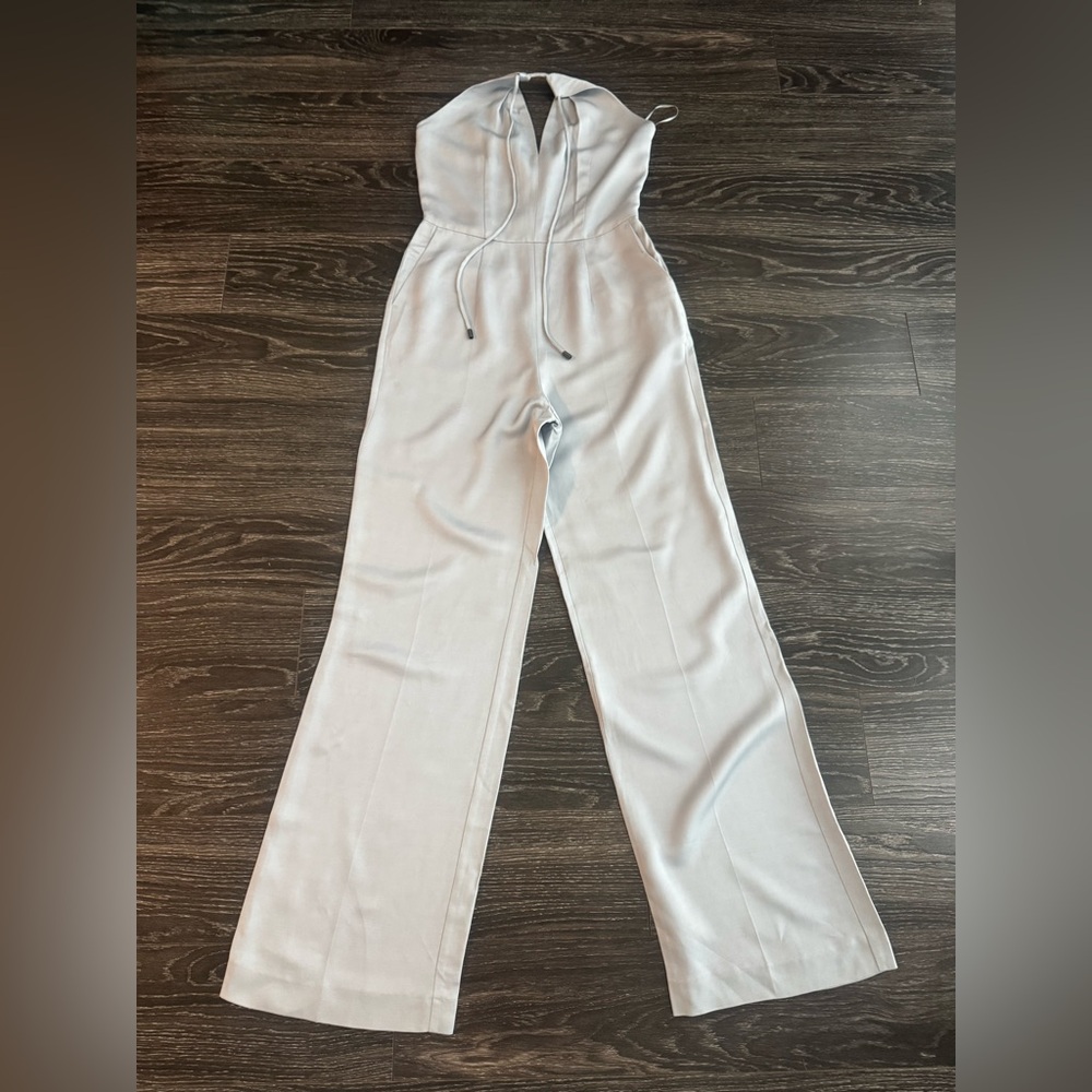 Reiss Light Grey Halter Jumpsuit - Picture 6 of 7